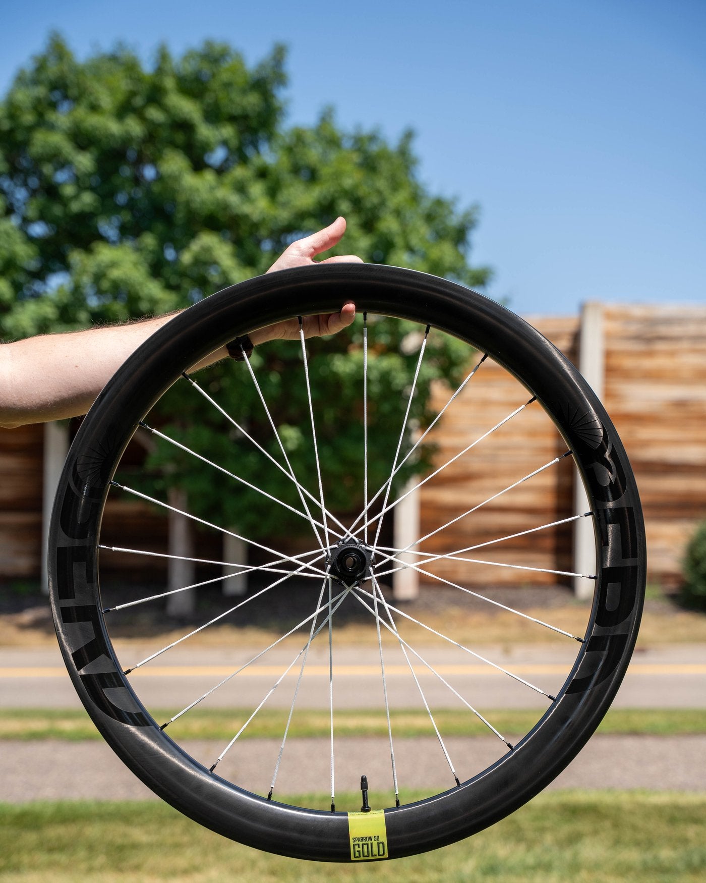 Sparrow50 Gold front wheel
